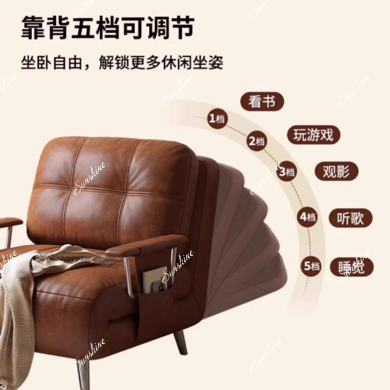 Modern simple small apartment sofa bed folding dual-purpose multi-functional storage retractable single bed