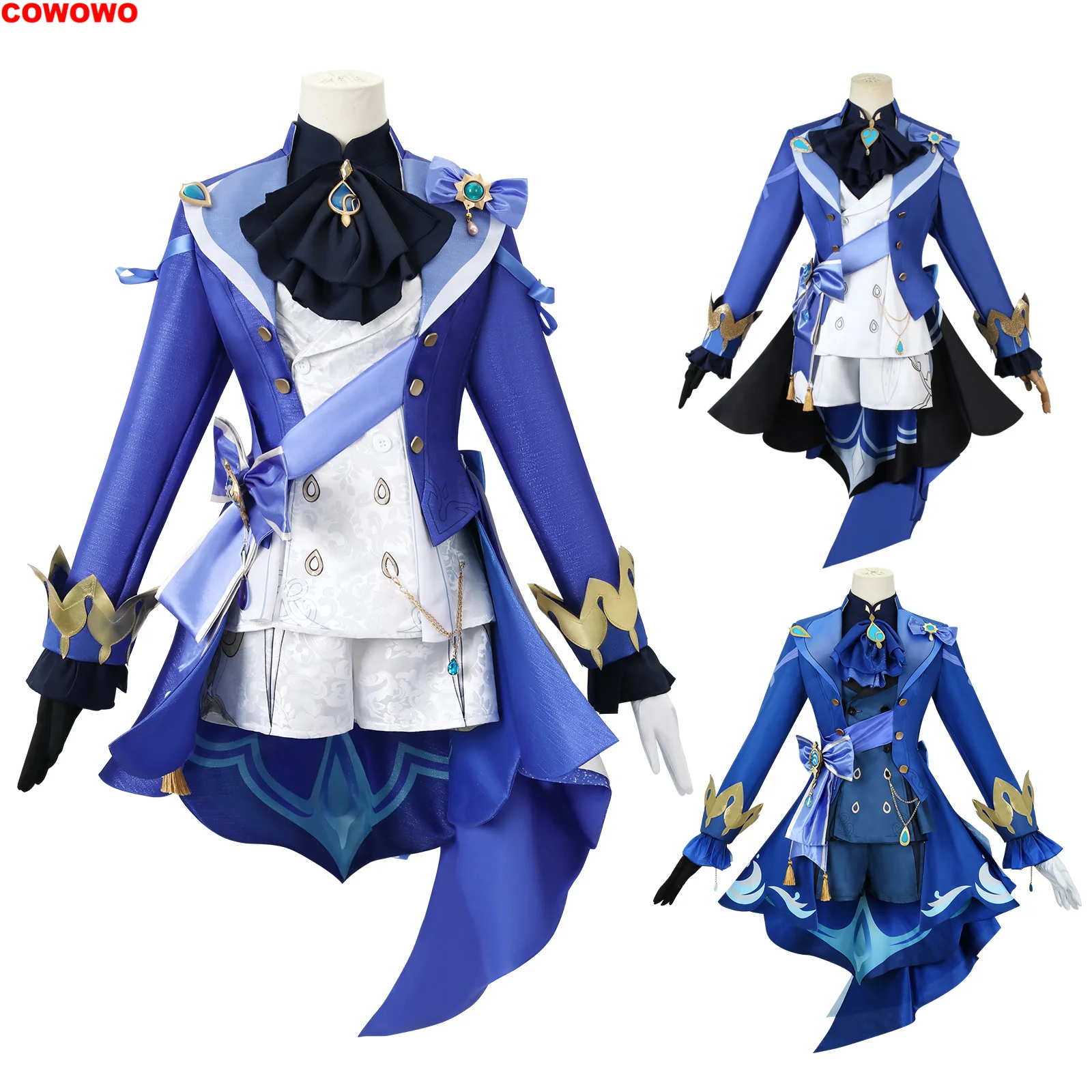 

COWOWO Genshin Impact Furina The God Of Water Cosplay Costume Cos Game Anime Party Uniform Hallowen Play Role Clothes Clothing