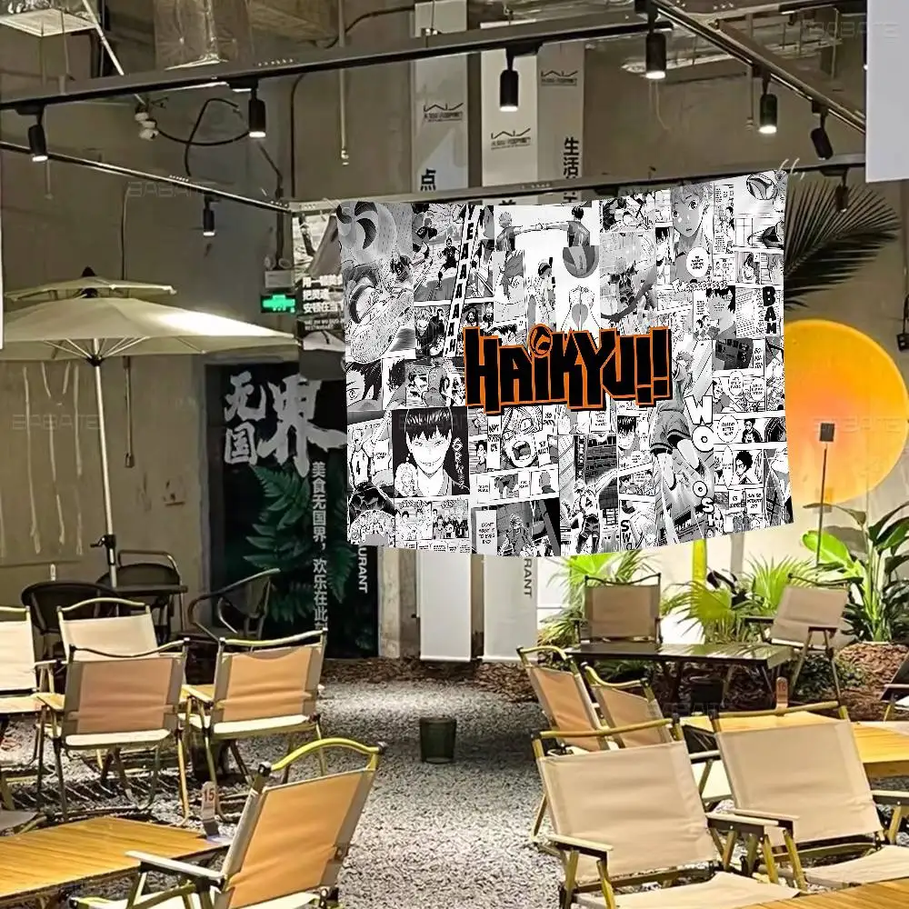 H-Haikyuu Large Size Flags Printing Patterns Interesting Birthday Party Decorations Banner
