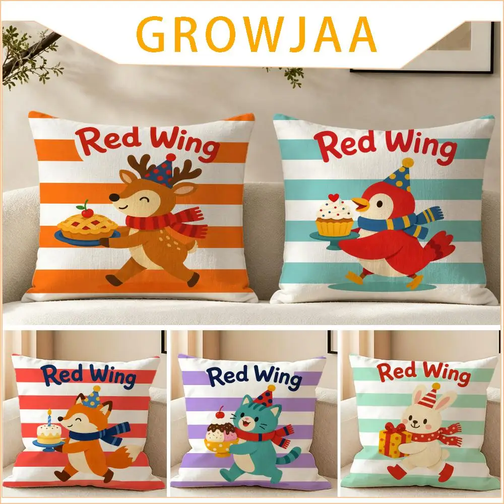 Brand Red Wing Cushion Cover Pillow Short Plush fresh natural Cushion for Living Room Bedroom Sofa Home Decoration