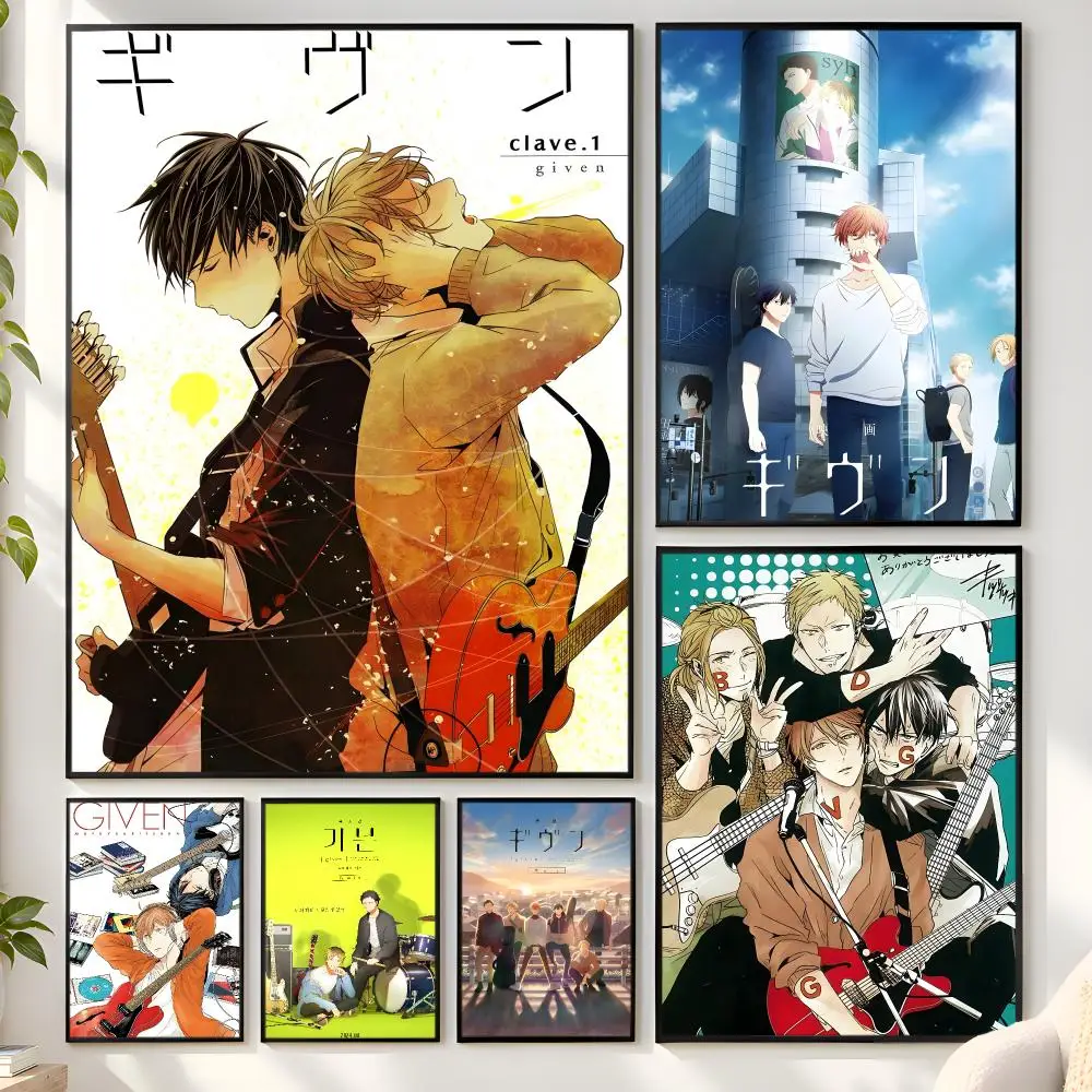 Anime G-Given Poster Matte Wall Peel And Stick Decor Bedroom Living Room Office Dorm Home