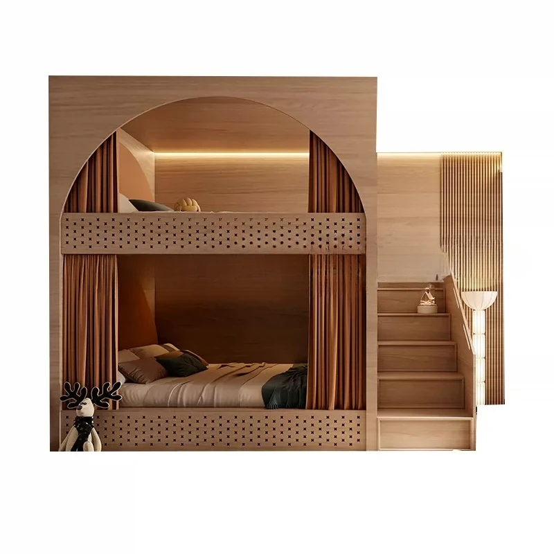 Tree house tree hole bed, walnut bunk bed