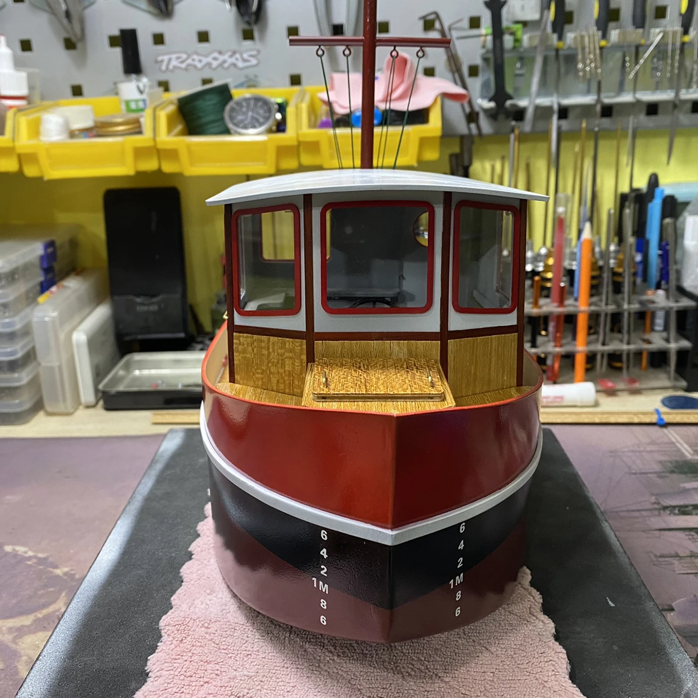 30 سنتيمتر RC قارب Q3 لطيف التحكم عن بعد السفن مصنوعة بعناية هيكل خشبي RC Schiffe نموذج RTR لعبة السفينة #2