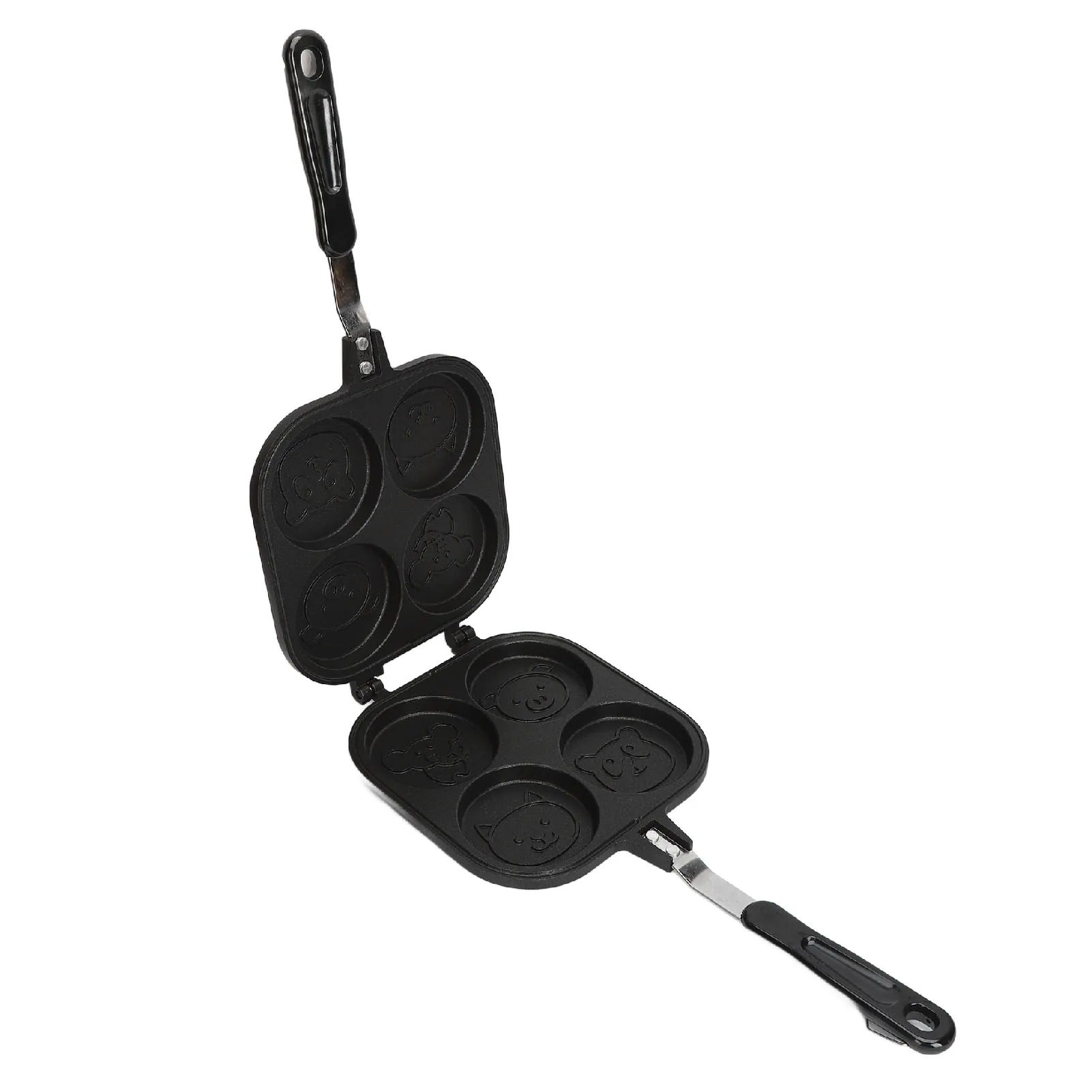 Double Sided Omelet Pan Portable Practical Aluminum Alloy Multifunctional Anti Stick Coating Double Sided Pancake Pan for Home