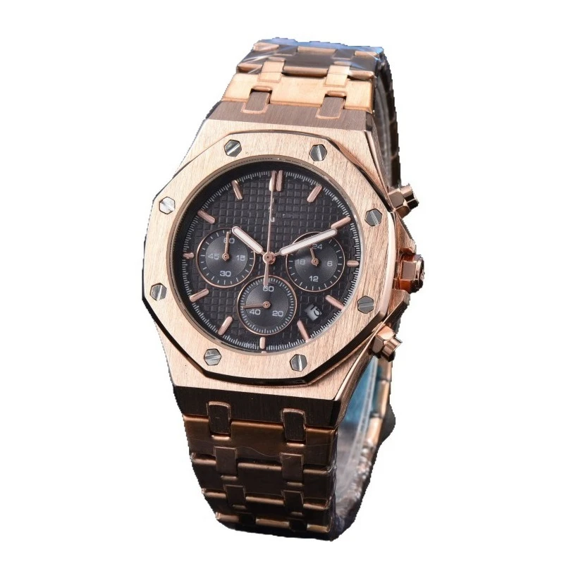 ساعة كوارتز رجالية بسيطة بسوار من الفولاذ المقاوم للصدأ وكريستال الياقوت وتقويم مضيء ونمط كاجوال للرجال مجانًا