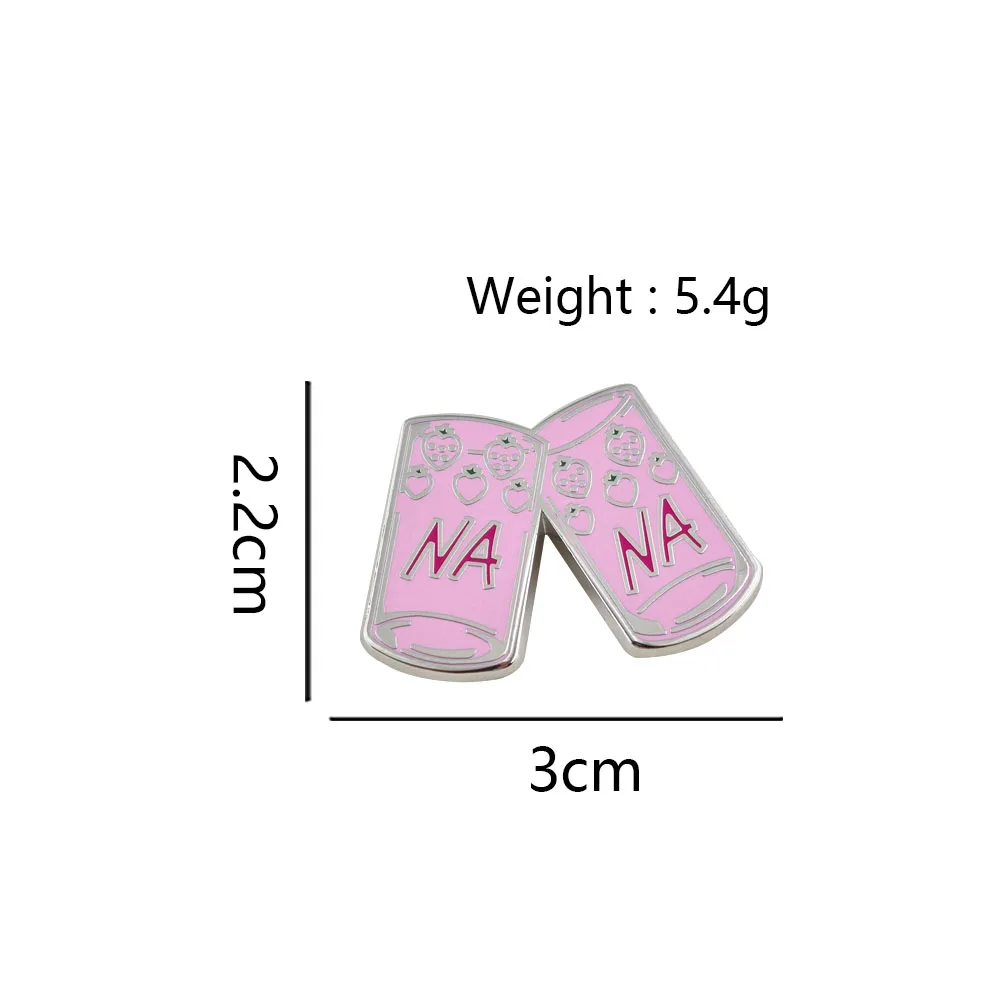 Anime NANA Brosche Rosa Erdbeer-Glasbecher Anstecknadel Ai Yazawa Shojo Manga Abzeichen Kawaii Fan-Schmuck Geschenk – Detail 2