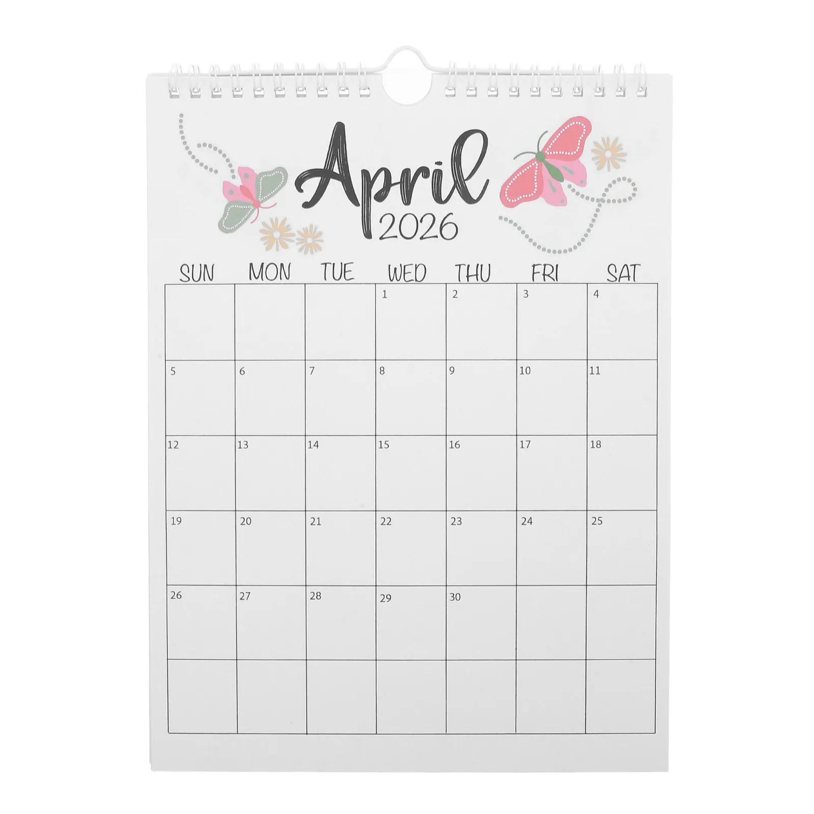 

2026 Monthly Planner Wall Calendar 12 Months Hanging Design Minimalist Style Spacious Daily Boxes Office Home School