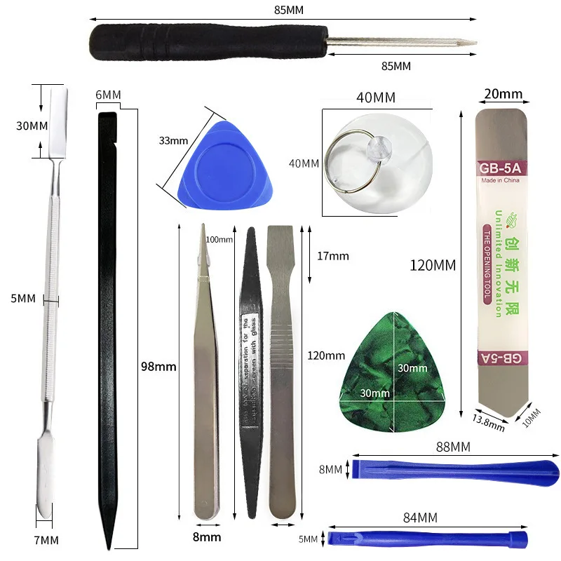 Imagem -02 - Abrindo Ferramentas de Reparo para Iphone Tela Phone Kit Desmontar Chaves de Fenda Remover Celular Relógio Tablets Ferramentas Manuais pc 22 24 26