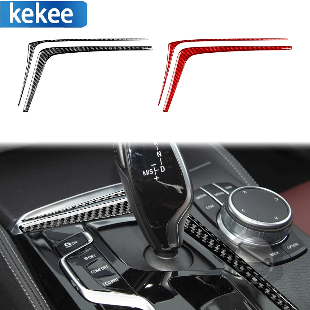 

For BMW 5 Series G30 16-22 Carbon Fiber Car Central Console Gear Shift Frame Decorative Cover Trim Sticker Interior Accessories