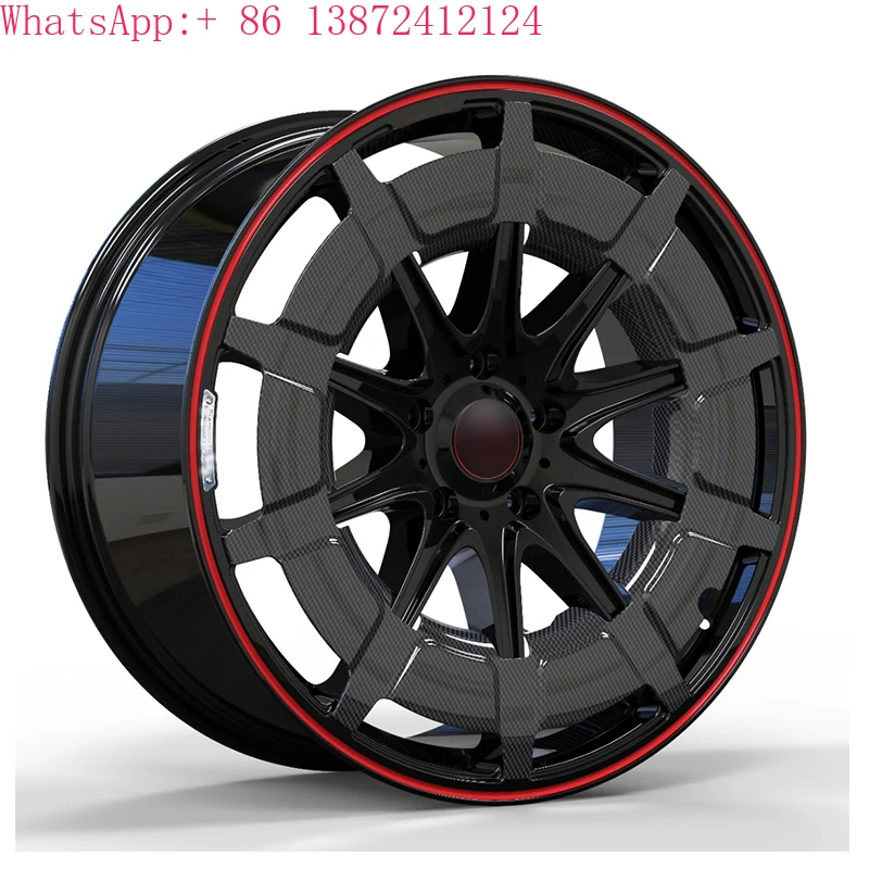 

Custom Forged Alloy Wheels 15 16 17 18 19 20 21 22 23 24 26 Inch Black Carbon Fiber 5x112 Car Wheels for Mercedes-Ben GLC S63