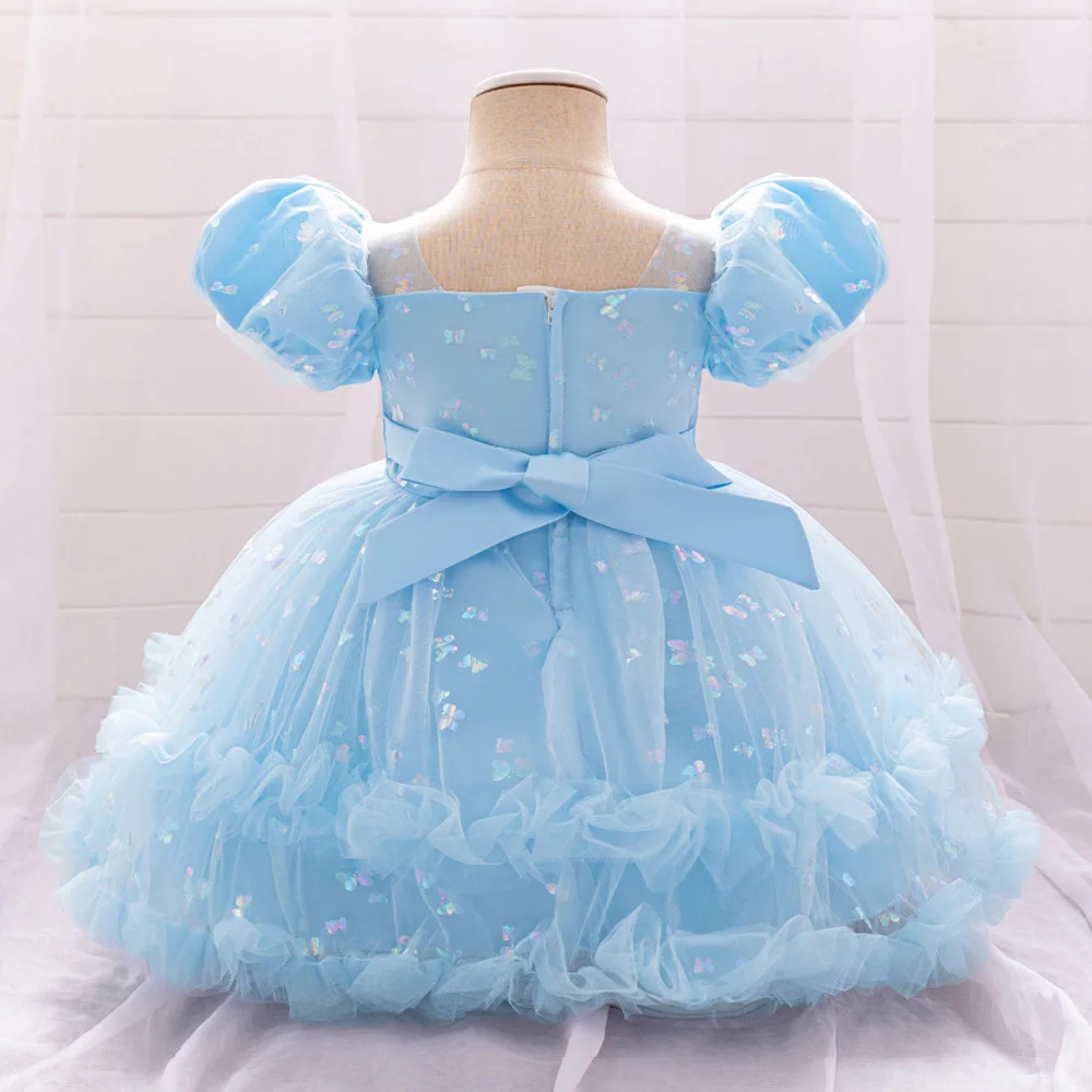 Flower Girls Wedding Bridesmaid Princess Dresses For Kids Toddler Girl Holiday Party Dress Baby 1st Birthday Tutu Gown New Wear