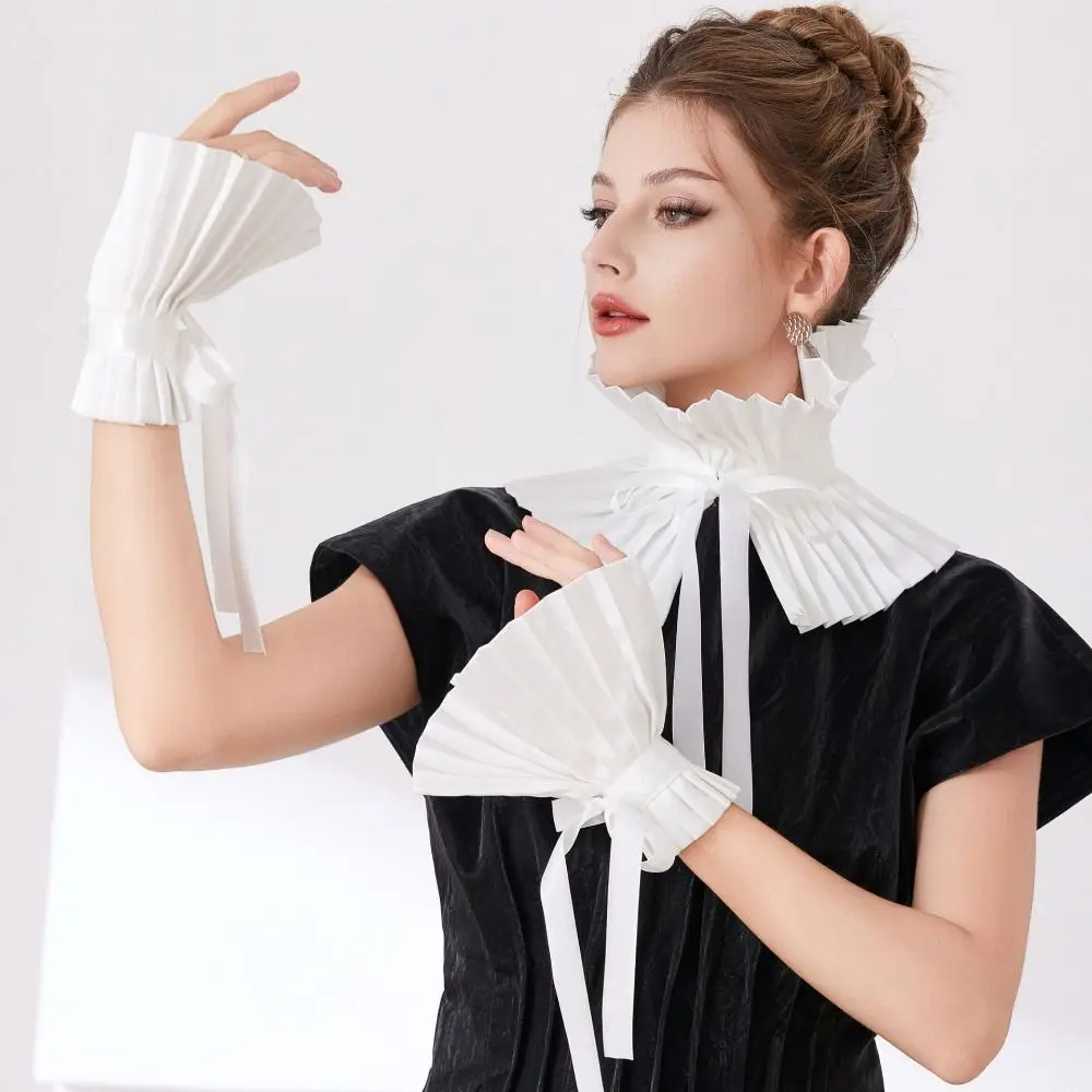 Elegant Detachable Lace Collar Medieval Style Vintage Renaissance Collar Layered Victorian Costume Elizabethan Neck Ruff Cosplay
