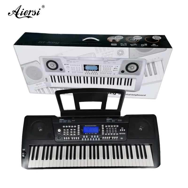 Aiersi brand 61 keys piano keyboard midi in midi out musical instruments Arabic style keyboard piano