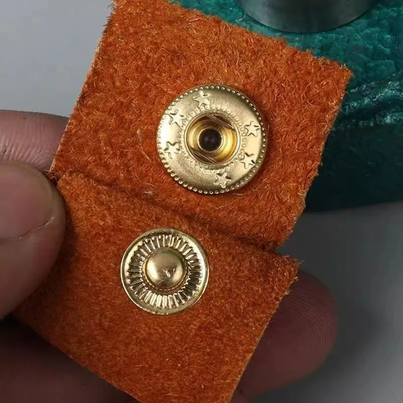 

54PCS 15mm Golden Delicate Texture Metal Snaps Easy Operate Durable Metal Snap Kit for Clothing Hats Bags