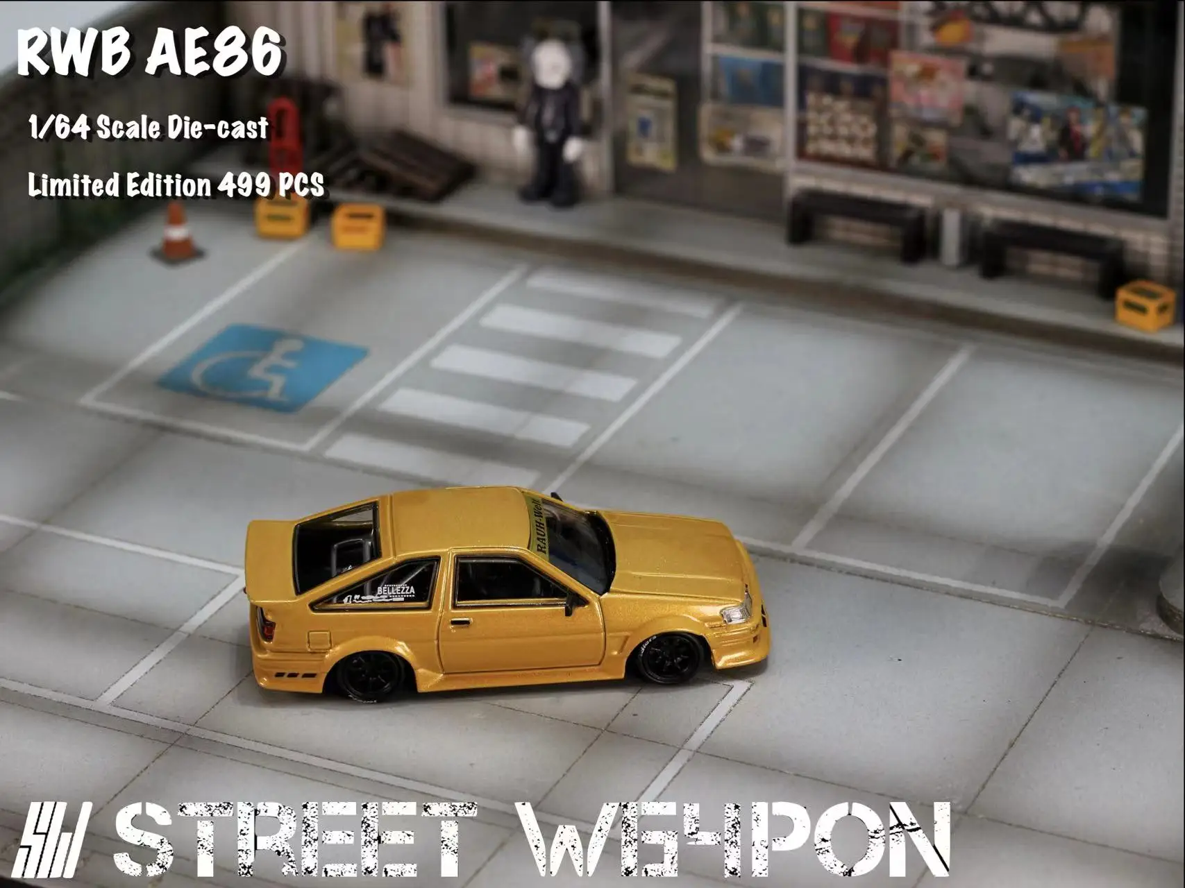 نموذج سيارة Levin-Diecast ، SW 1:64 ، AE86 ، RWB ، أحمر ذهبي ، أرجواني ، طلب مسبق