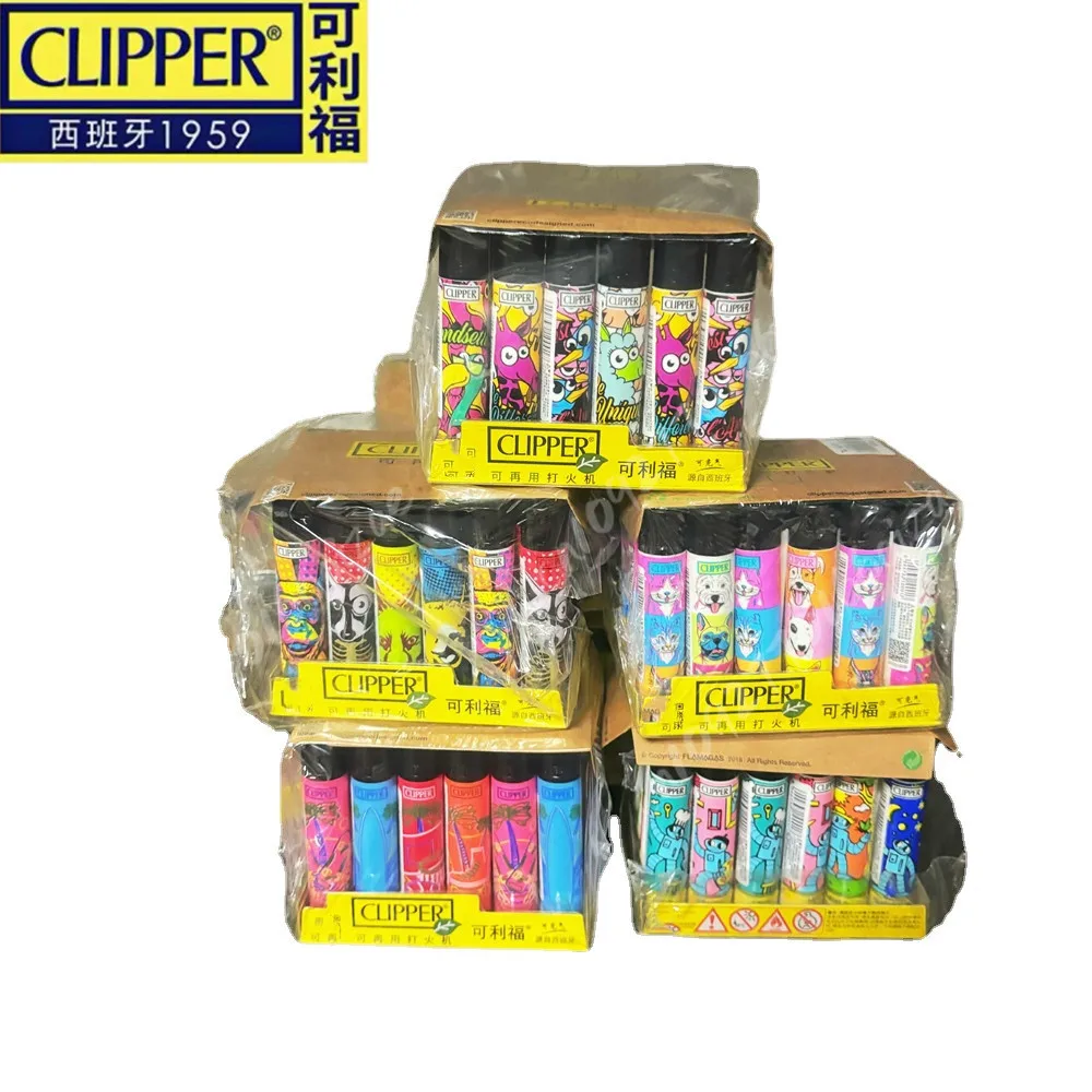 Brand CLIPPER Lighter Retro Grinding Wheel Open Flame Lighter New Inflatable Lighter Cigarette Accessories Men's Small Gifts