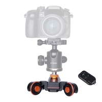 YELANGU L4X Camera Wheel Dolly II Electric Track Slider 3-Wheel Video Pulley Rolling Dolly Car with Remote Control, Load: 3kg