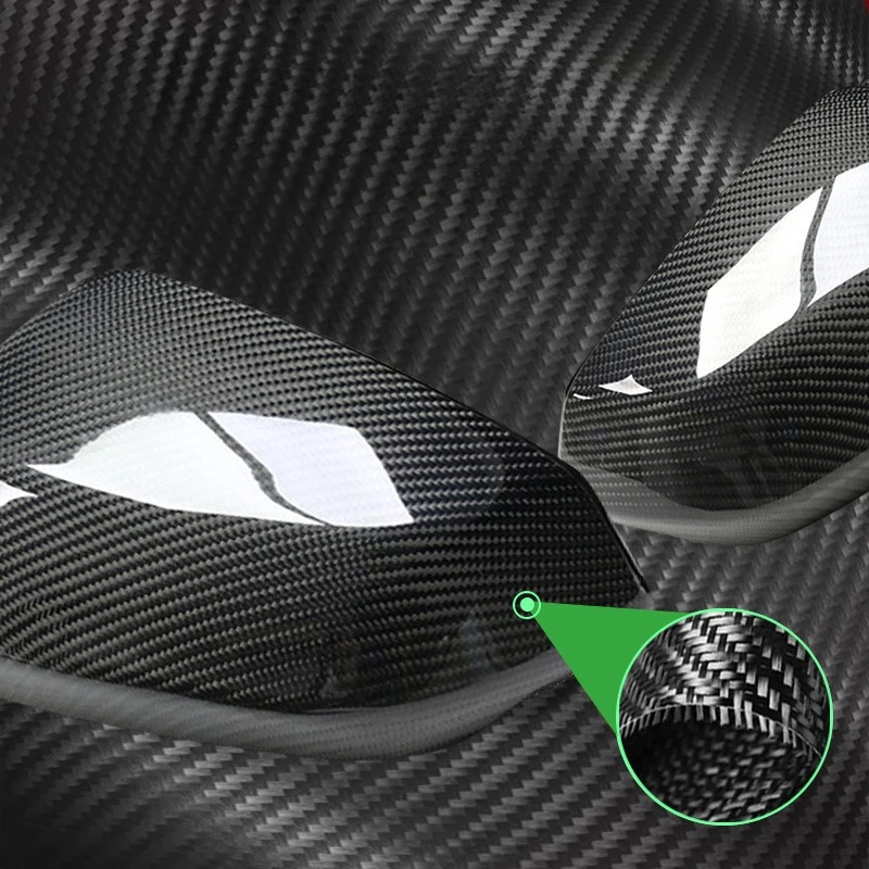 For Audi Q2 Q3 Q5L A6L Q2L Real Dry Carbon Fiber Rearview Mirror Cover Caps Shell Housing Exterior Trim Protection Upgrade Parts