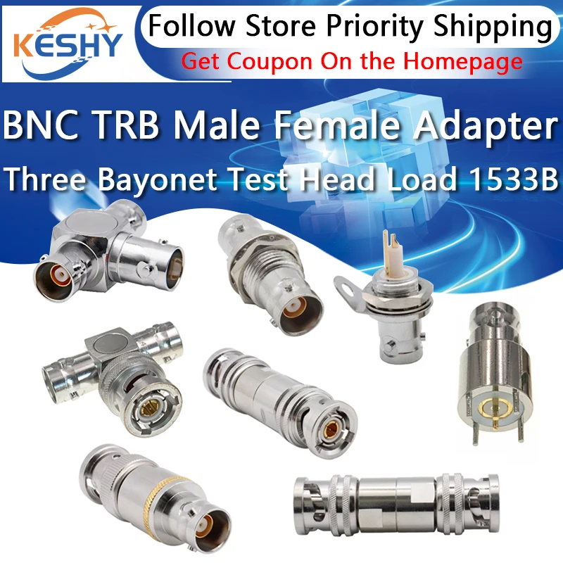 TRB three bayonet adapter BNC/Q9 male to female radio frequency triaxial to two coaxial BNC test head 1533B