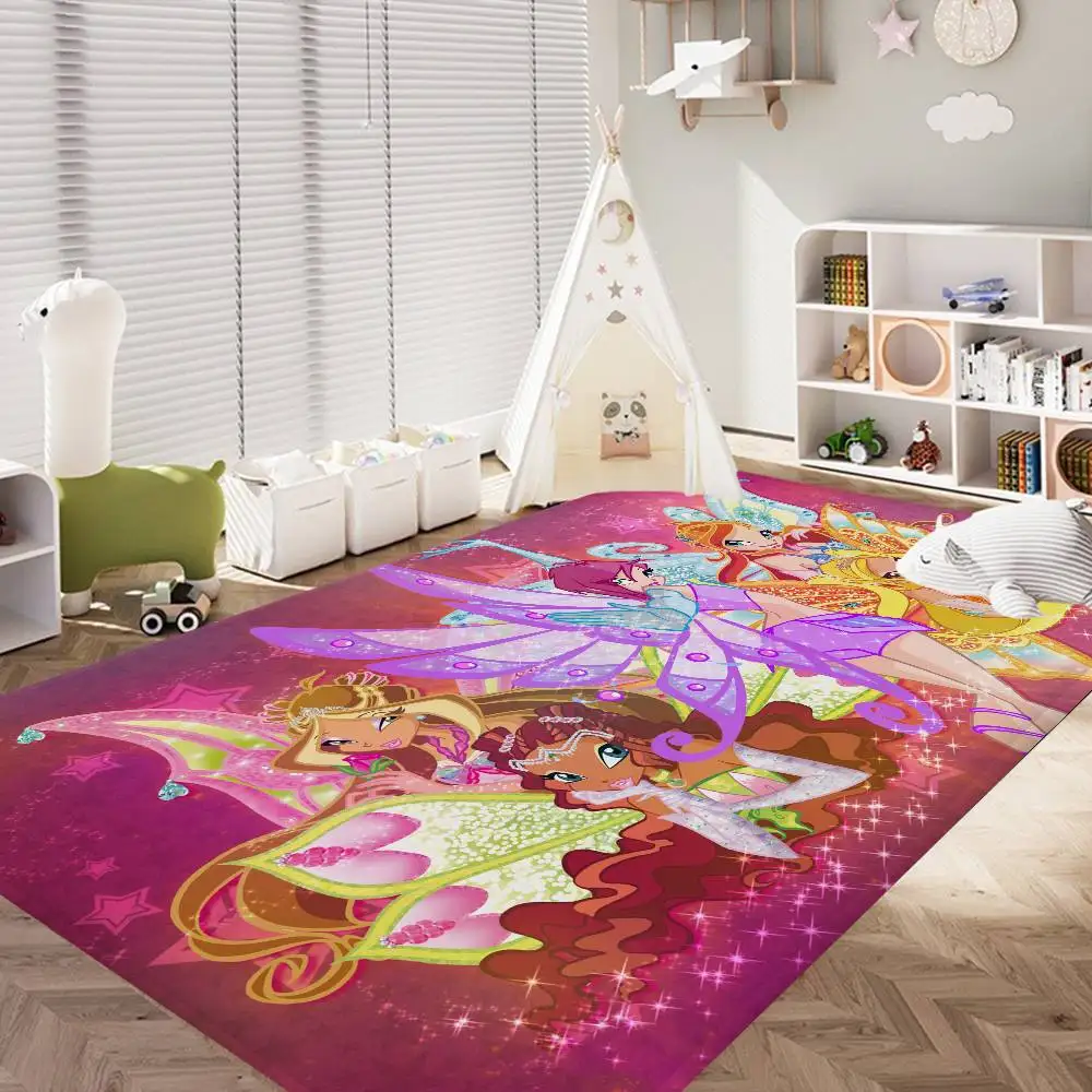 Cute-W-Winxed-Cartoon Entrance Door Mat Washable Non-Slip Living Room Sofa Chairs Area Mat Kitchen Welcome Doormat