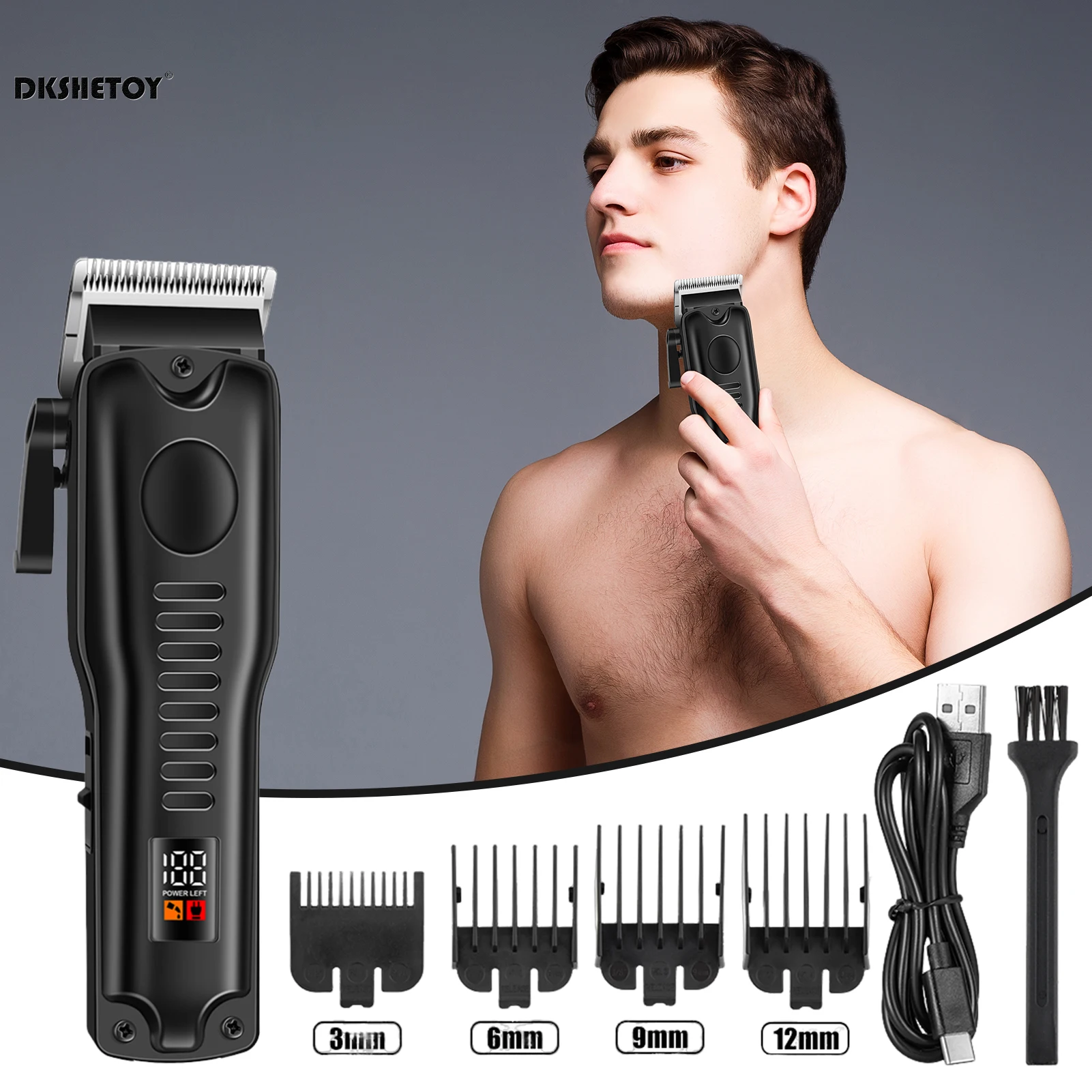 HIENA HYN-226 Cordless Hair Trimmer Professional Barber Machine Electric Clipper Strong Power Hairdressing shave hair styling