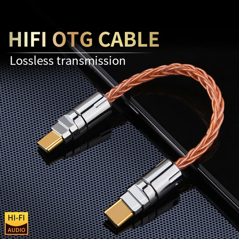 

Кабель-адаптер OTG Type-C к кабелю Type-C для Huawei/Samsung, Портативный Hi-Fi DAC усилитель для наушников, адаптер для аудио OTG