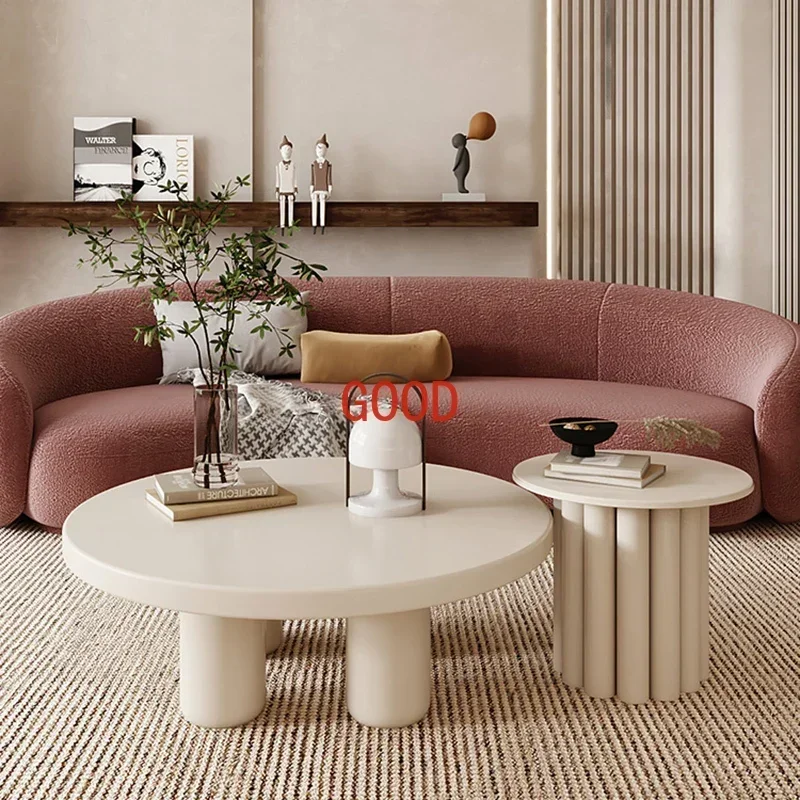 

Minimalist Entryway Coffee Tables Korea Round Breakfast Multipurpose Side Table Large Magazine Stolik Kawowy Home Furniture