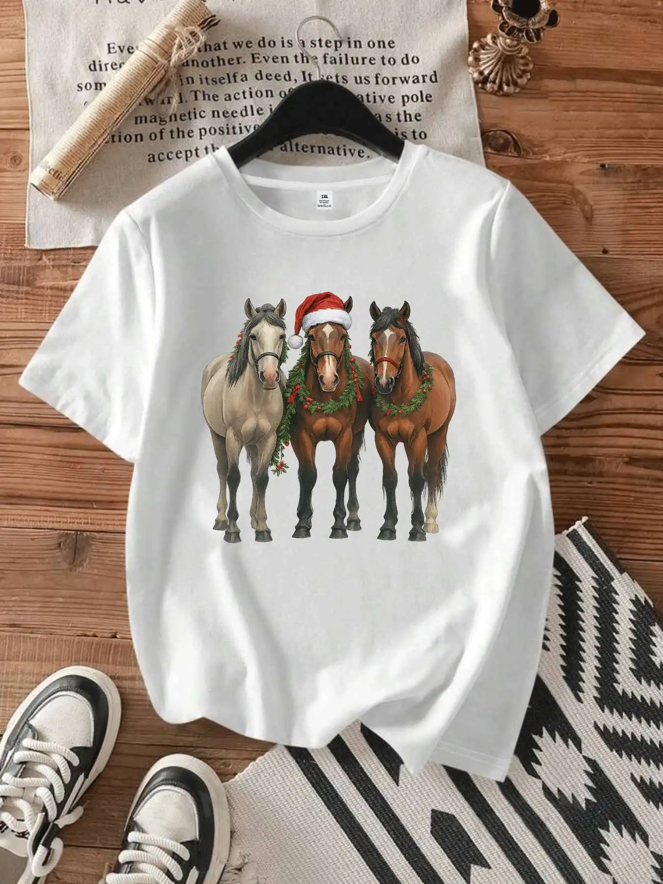 

【WY122300】 Женская футболка больших размеров с круглым вырезом и короткими рукавами, эластичными половинными рукавами и модными принтами