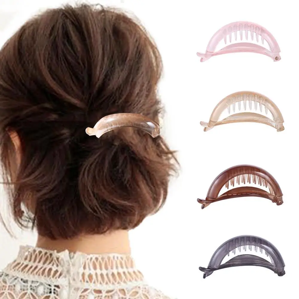 Women Transparent Hair Accessories Hairpins Banana Clip Hair Clips Ponytail Holder Hair Claws