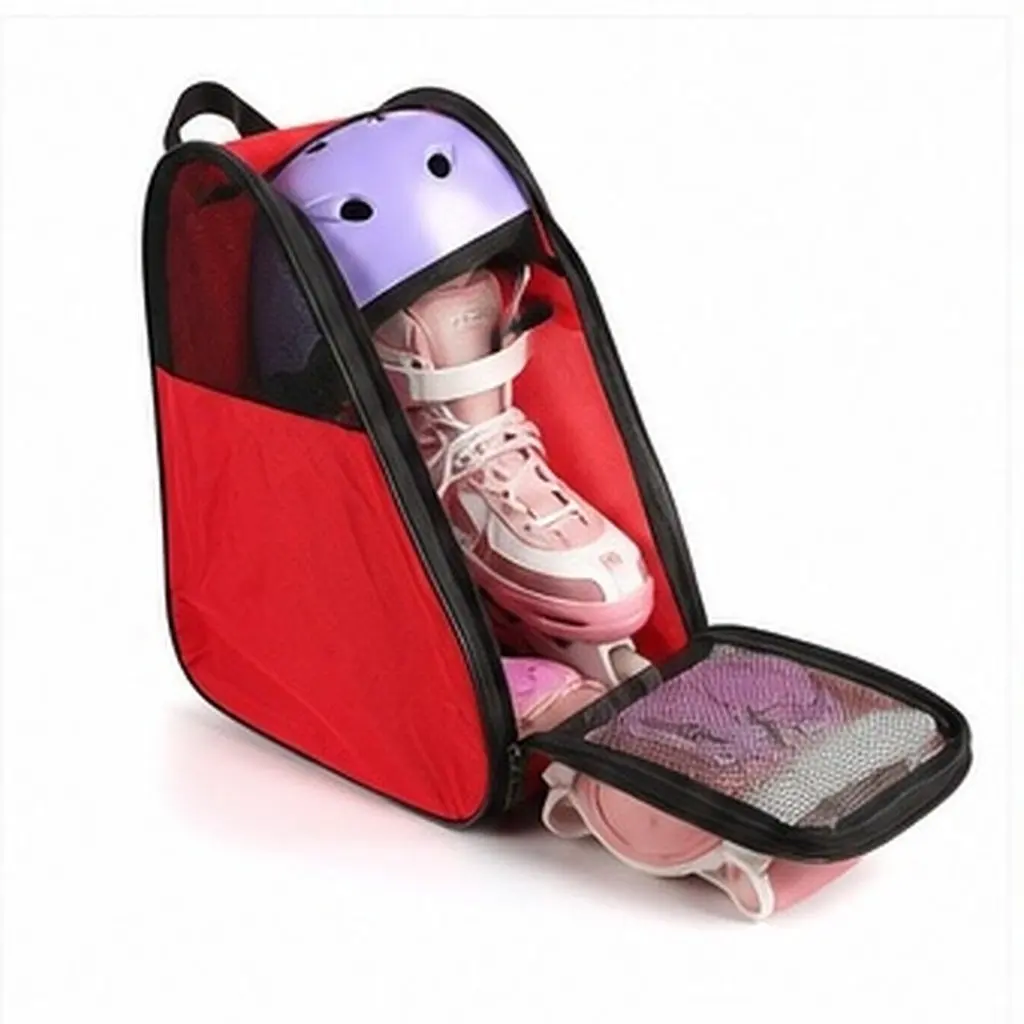 Roller Skate Bag Lightweight Wear-Resistant Multifunctional for Women Youth Carrying Inline Skates Ice Skating Storage