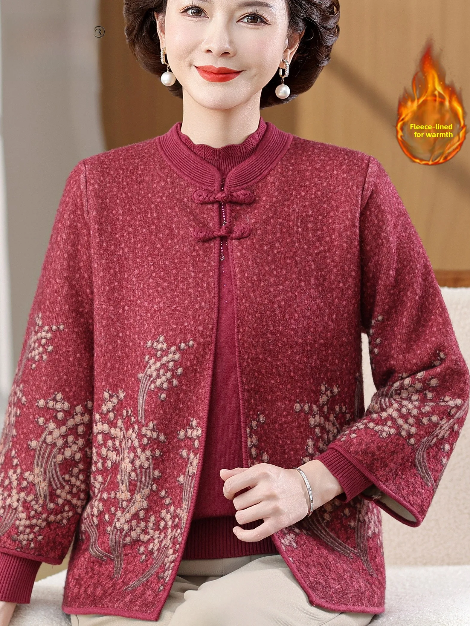 

Autumn Winter New Sle Fce Lined f High Ne Knitwear for Women ly Warm Faionable Loose Fit Regular Sve Top