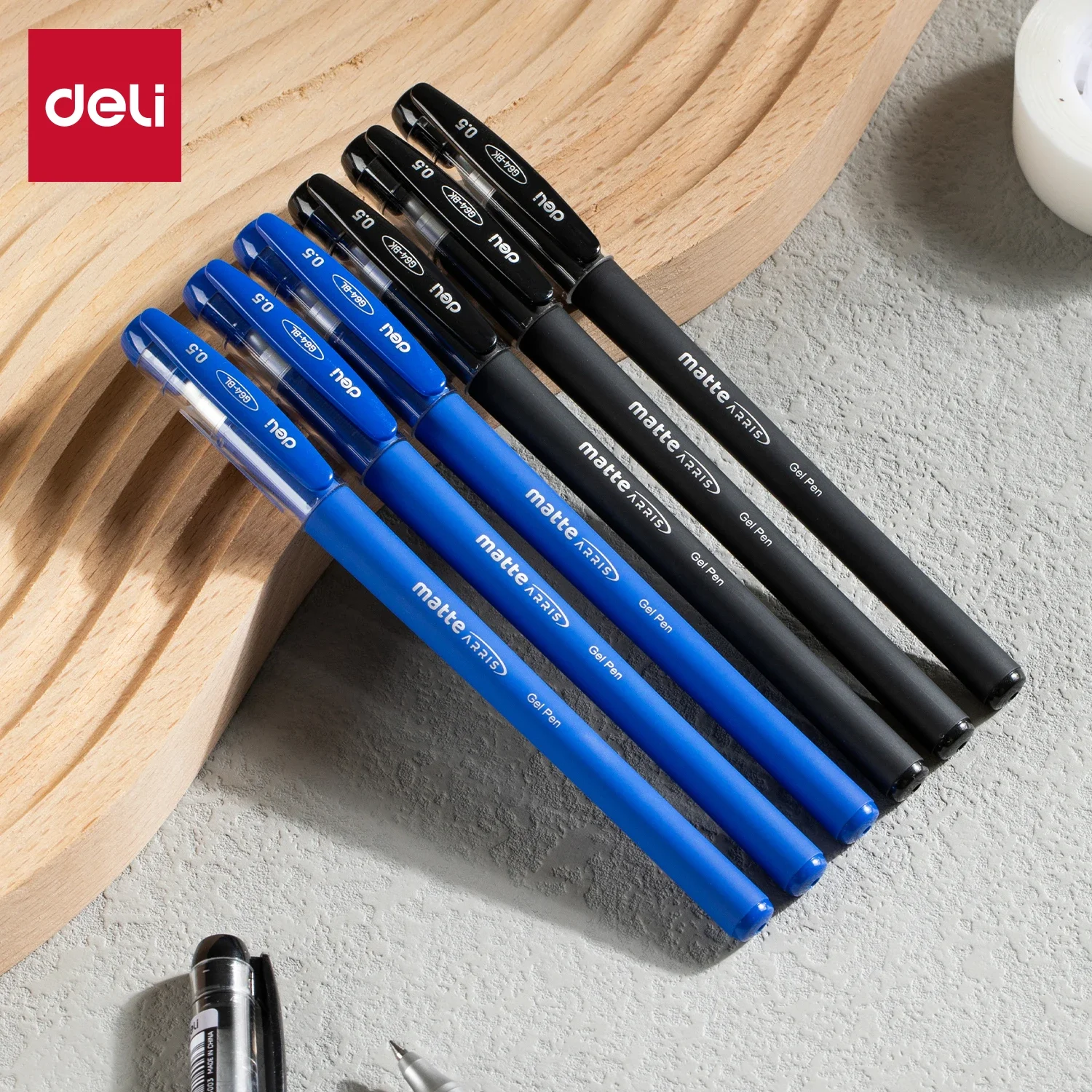 

Deli 12 шт./лот гелевые ручки 0,5 мм с тонким наконечником иглы, сменные стержни, удобная ручка, школьные и офисные письменные принадлежности