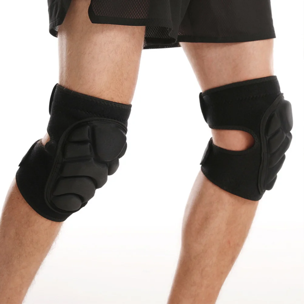 

1 Pair Thicken Knee Brace Eva Sponge Shockproof Support Non-Slip Sports Protector For Running Basketball Football Cycling