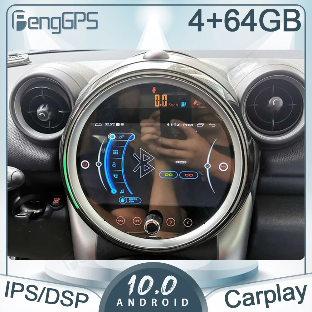 

Android 10.0 4G+64GB GPS Navigation For BMW Mini R56 R60 2007-2016 Radio System Car DSP Autoradio 360 Panoramic Camera Headunit