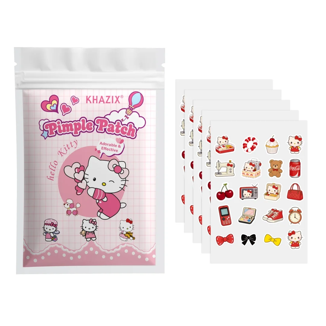 100PCS hello kitty Acne patches, facial acne patches, hydrogel acne removal patches, concealer