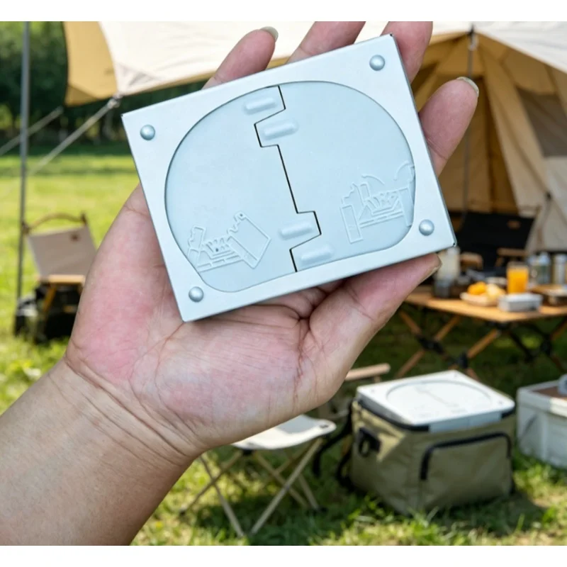 Réchaud à alcool pliable coupe-vent, mini-cuisinière, brûleur, équipement de camping portable pour pique-nique, outil EDC extérieur