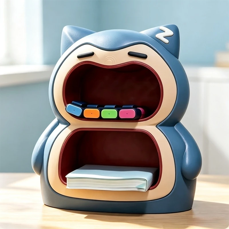 ポケモン-カビゴン-23x25cm-二層デスクトップ収納ボックス-多目的ジュエリー雑貨オーガナイザー-かわいいテーブル装飾-クリエイティブギフト