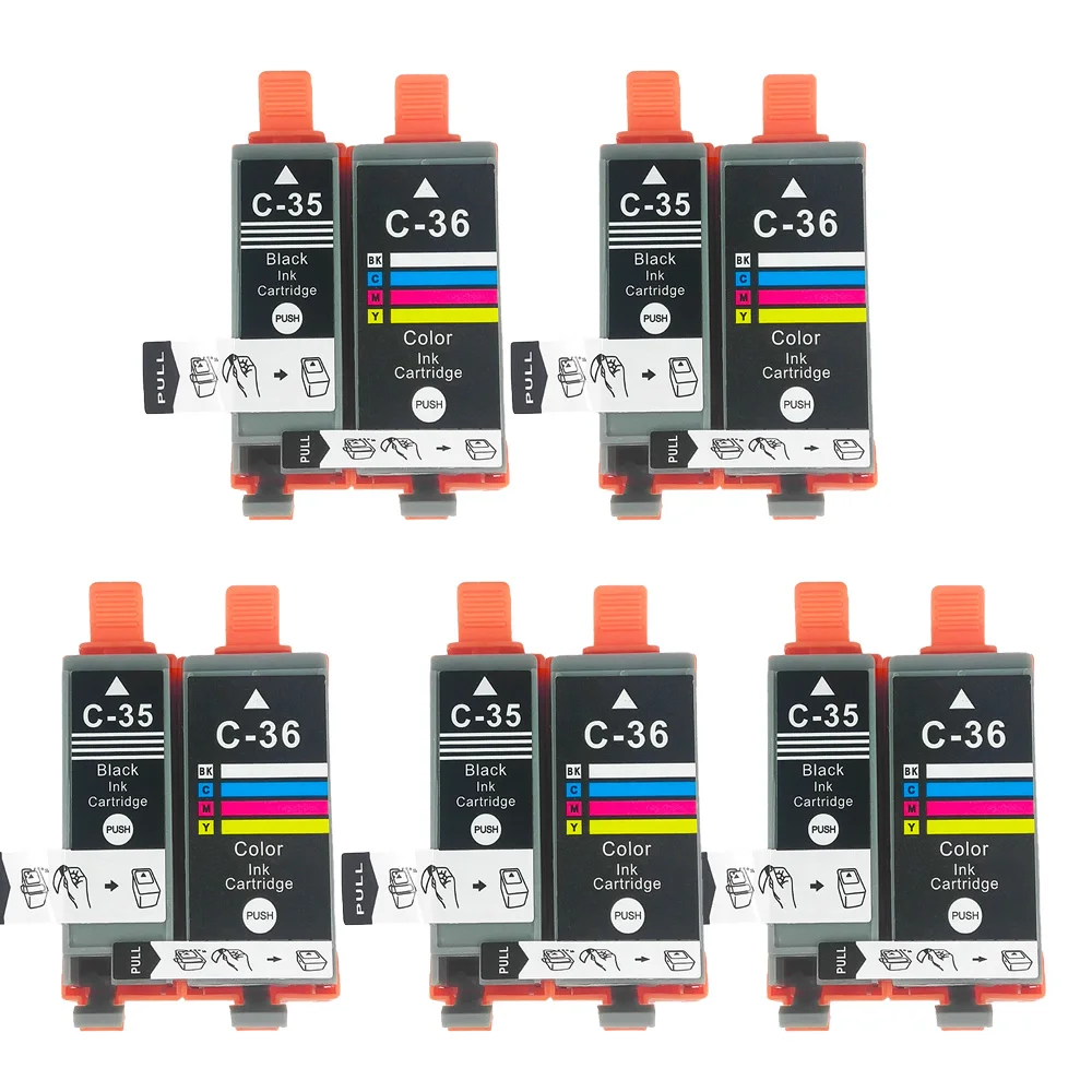 PGI-35 PGI35 CLI-36 CLI36 Color Compatible  Ink Cartridge 35 36 pgi35 cli36 for Canon PIXMA IP100 iP110 IP100B TR150 Printer