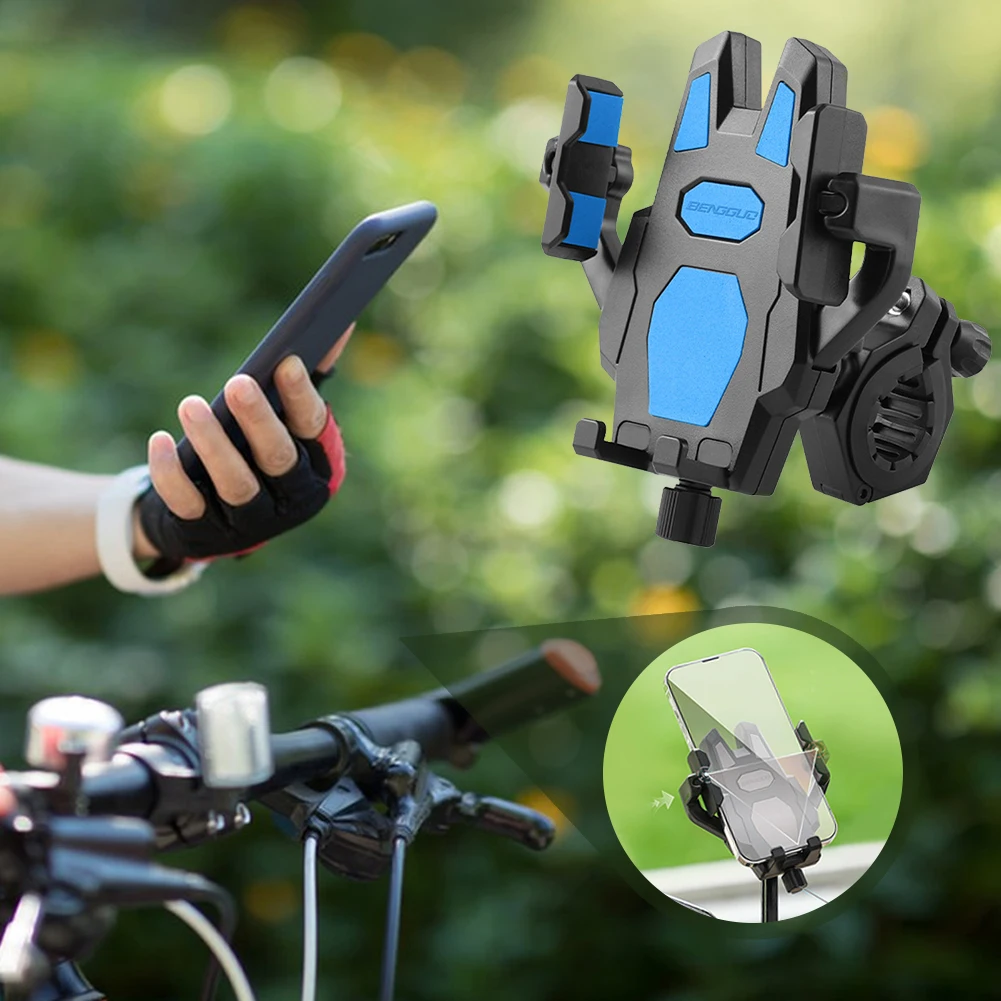 حامل هاتف الدراجة المضادة للاهتزاز دراجة حامل الهاتف جبل دراجة نارية الهاتف جبل للدراجات النارية سكوتر دراجة حامل جوّال بلاستيكي الخليوي