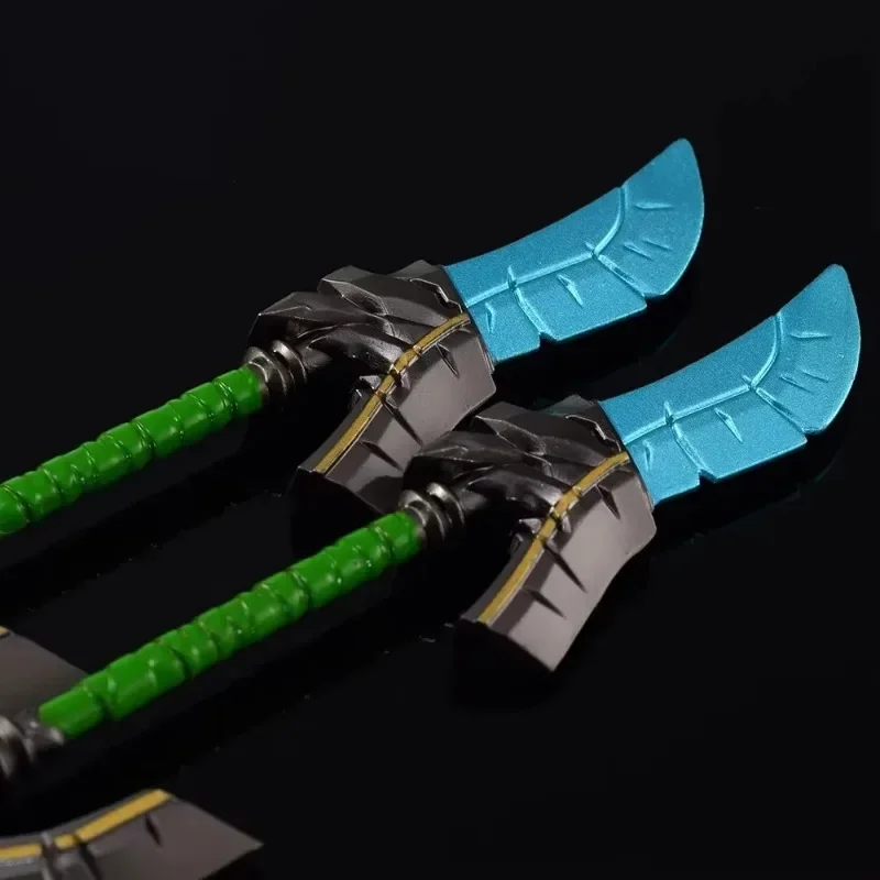 22 ซม.World of Warcraft Cloud เพลงดาบใบมีด Halberd Auchindoun อาวุธโลหะอาวุธรุ่นหัตถกรรมตกแต่งเกมของขวัญ