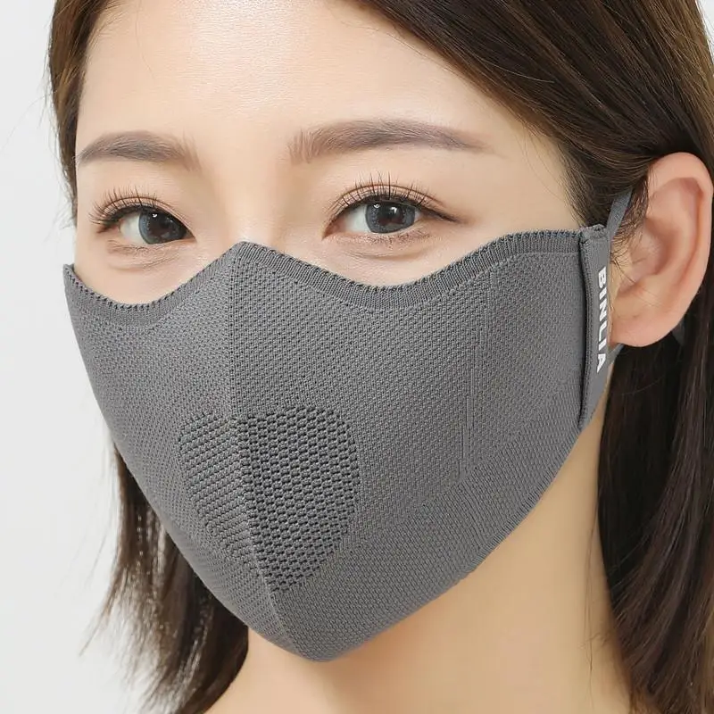 

Женские хлопковые маски для лица на весну-лето, моющиеся, дышащие, с защитой от УФ-излучения, однотонные, трехмерные, солнцезащитные.