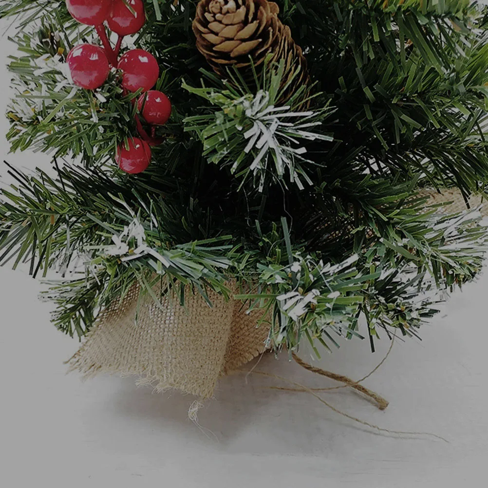 

Christmas Tree PVC Mini Xmas Decor Red Berries Desktop Party Scene Artificial Christmas Decor Prop Festive Adornment Holiday Joy