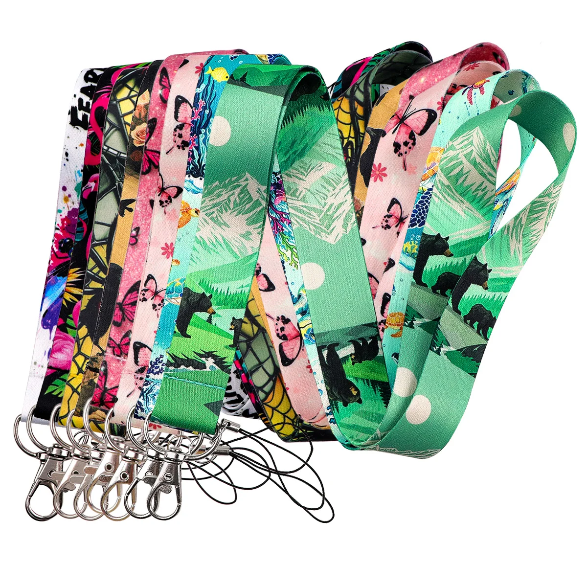 

Animals Series Rope Strap Keychain Butterfly Neck Lanyard For Cars Keys Insect Anti-Lost Hang Rope Accessories Gifts for Friend