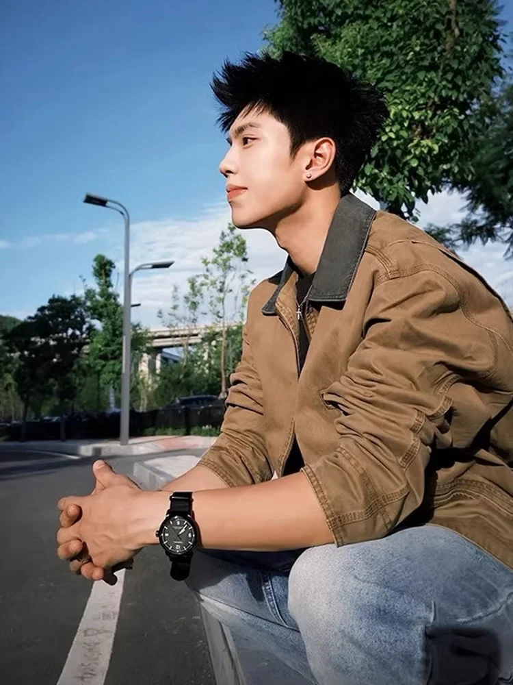 

너 Brown Vintage Detroit ort Harington Jaet Мужская осенняя американская ретро крутая рабочая одежда пальто молодежная мода хлопок полиэстер