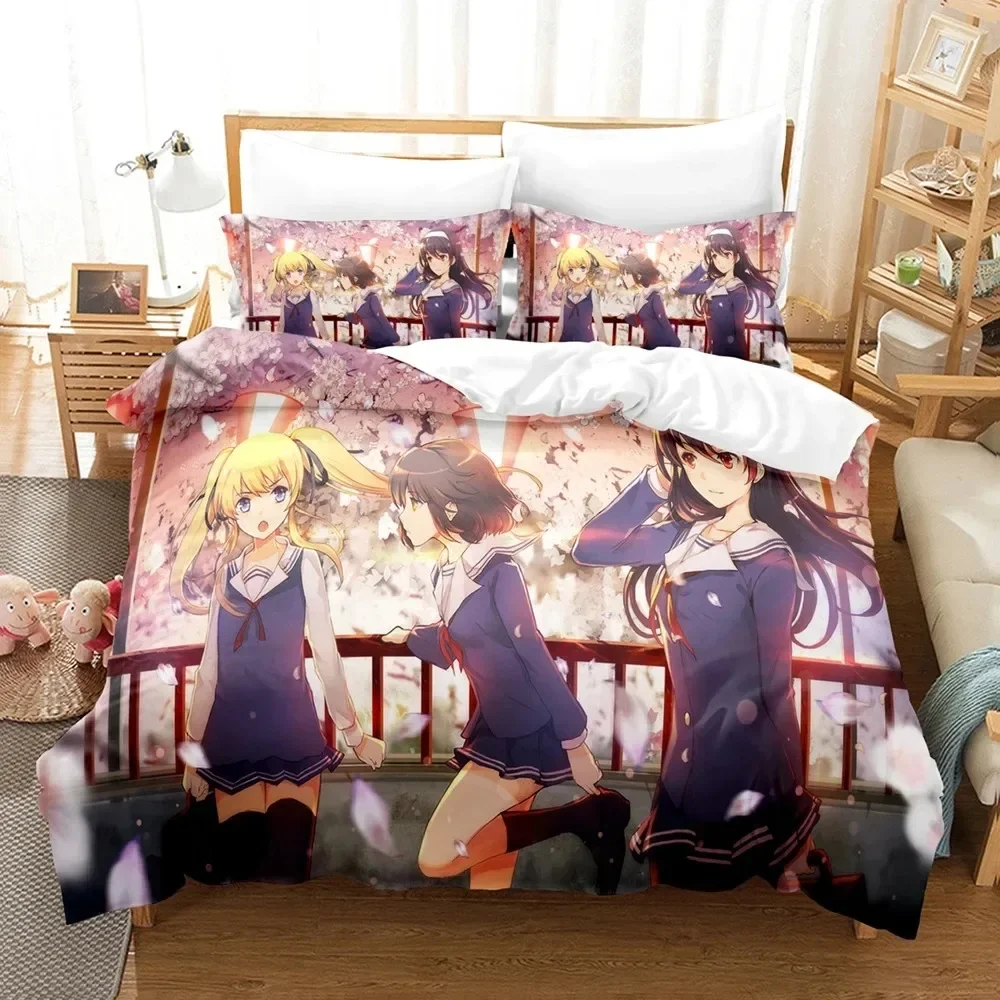 

Anime Saekano Megumi Eriri Bedding Set Boys Girls Twin Queen Size Duvet Cover Pillowcase Bed Kids Adult Home Textileextile