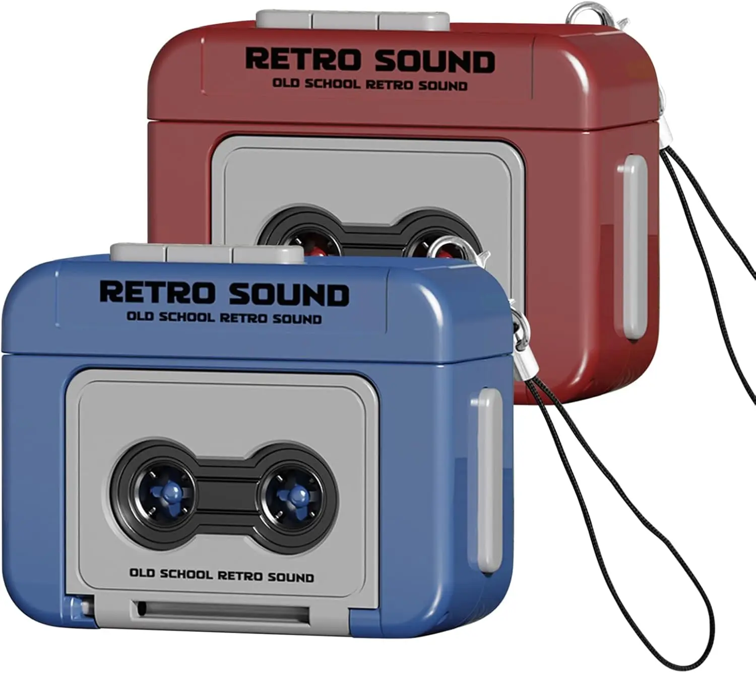 

2 Pcs Creative Mini Tape Recorder Keychain Retro Cassette Player Portable Keychain Gifts 3 Chinese Songs Ornament for Backpacks