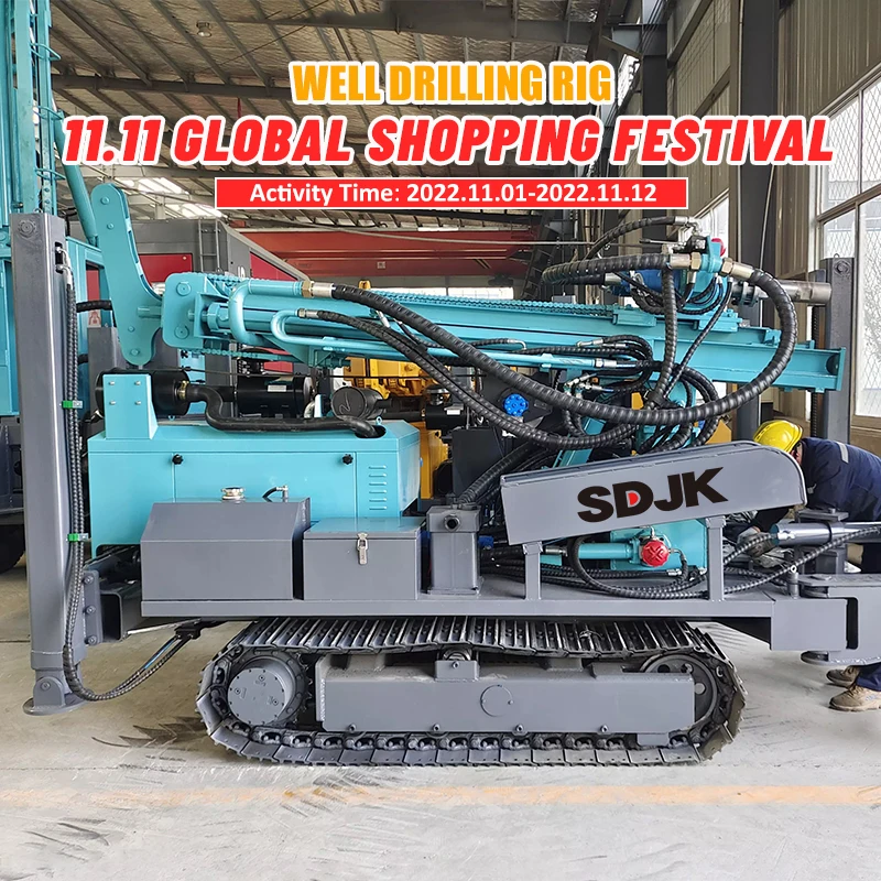 Factory Sale Geotechnical Hydraulic Portable Mine Drilling Rigs Diesel Underground Borehole 200M Water Well Drilling Rig Machine