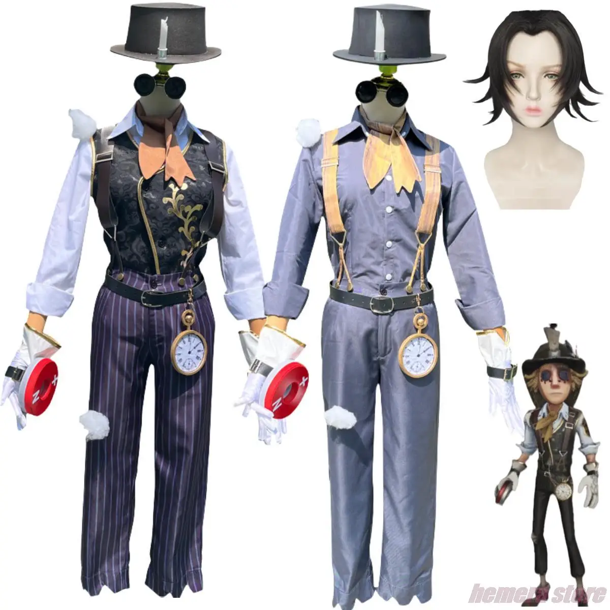 

Game Identity ⅤNorton Prospector Campbell Cosplay Costume Skin Monster Manager Wig Uniform Full Set Man Woman Carnival Suit