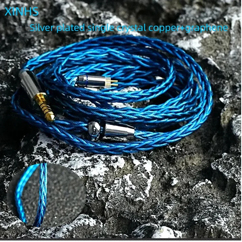 

XINHS C04 8 strands of single crystal copper plated with silver + graphene headphone cable