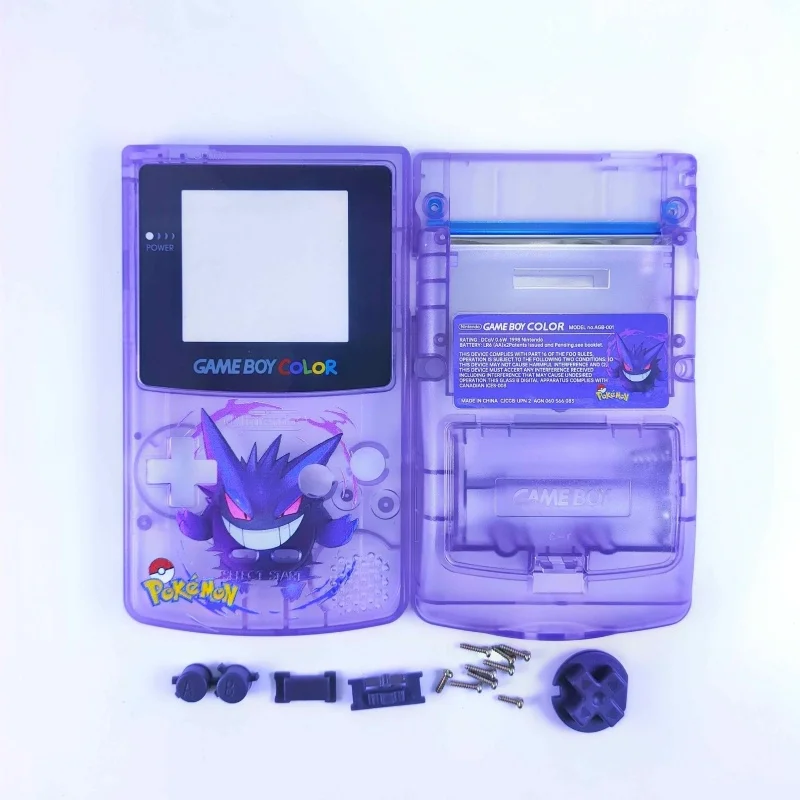 Carcasas para Gameboy Color, Carcasas Gbc con Temática de Pokémon, Edición Limitada, Carcasas de Repuesto, Accesorios para Videojuegos, Regalos para Niños